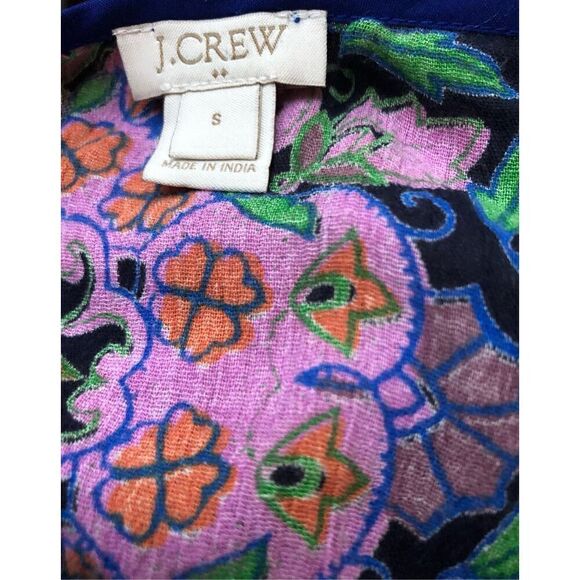 Gauzy J Crew Pink Medallion V Neck 3/4 Sleeve Gauze Cotton Tunic Swimsuit Cover - Picture 7 of 13